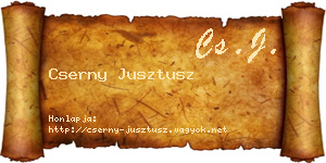 Cserny Jusztusz névjegykártya